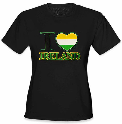 St. Patrick's Tees - I Love Ireland Girls T-Shirt