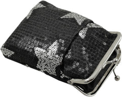 Star Studded Sequin Cigarette Purse with Lighter Holder