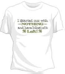 Started Out With Nothing Girls T-Shirt 
