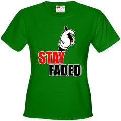 Stay Faded Cartoon Hands Girl's T-Shirt