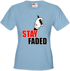 Stay Faded Cartoon Hands Girl's T-Shirt