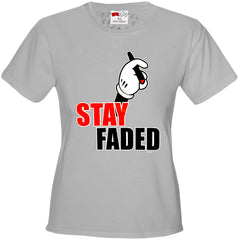 Stay Faded Cartoon Hands Girl's T-Shirt