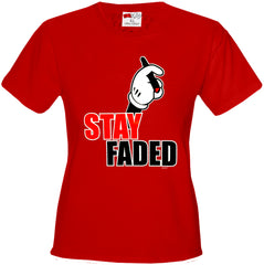 Stay Faded Cartoon Hands Girl's T-Shirt