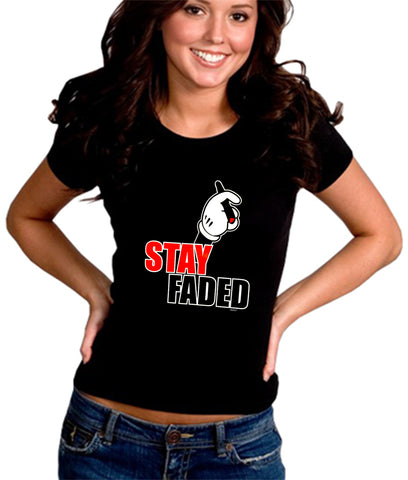 Stay Faded Cartoon Hands Girl's T-Shirt