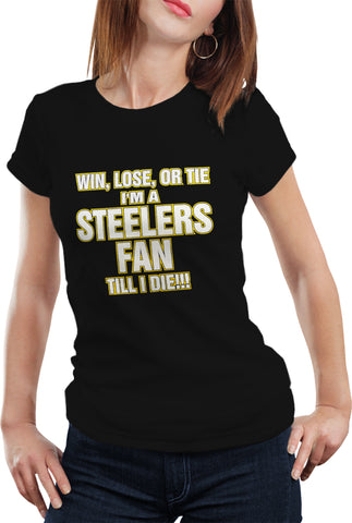 Steelers Fan Till I Die Girls T-shirt