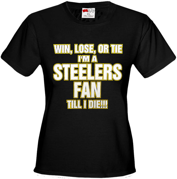 Steelers Fan Till I Die Girls T-shirt –