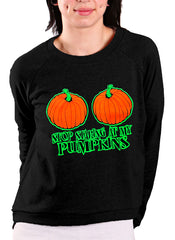 Stop Staring At My Pumpkins Crewneck Sweatshirt