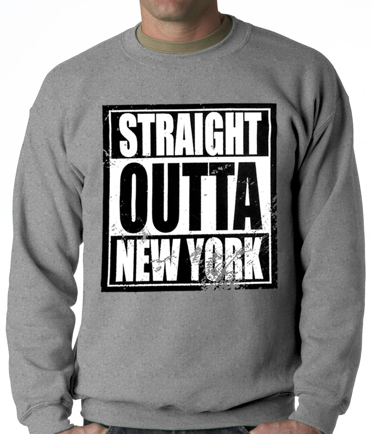Straight Outta New York Adult Crewneck