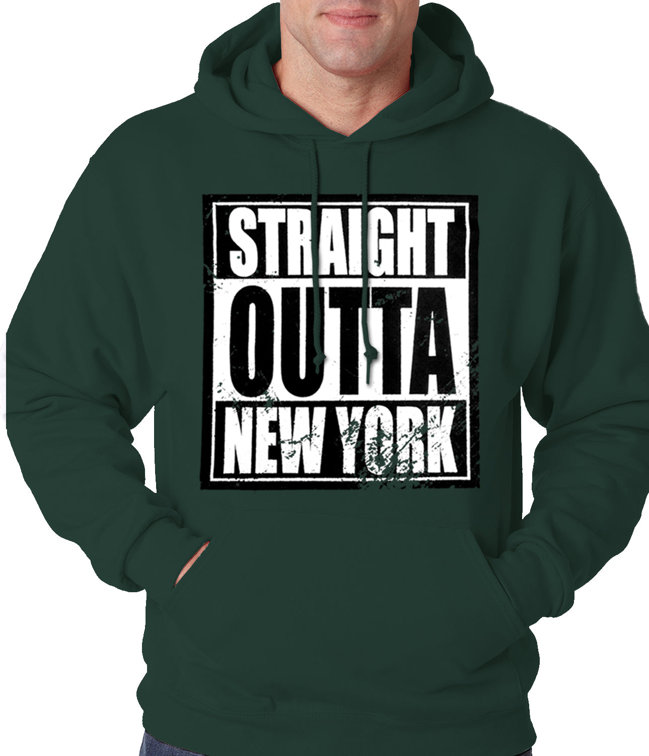 Straight Outta New York Adult Hoodie