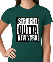Straight Outta New York Ladies T-shirt