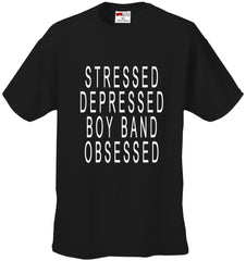 Stressed Depressed Boy Band Obsessed  Kid's T-shirt