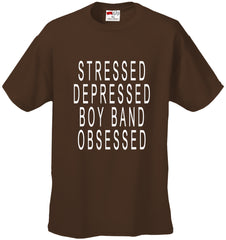 Stressed Depressed Boy Band Obsessed  Kid's T-shirt