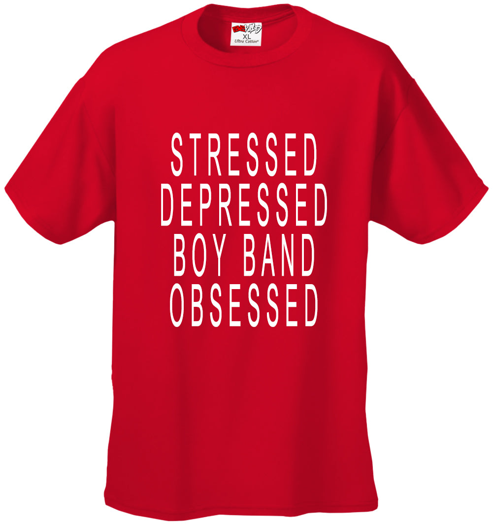 Stressed Depressed Boy Band Obsessed  Kid's T-shirt