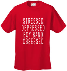 Stressed Depressed Boy Band Obsessed  Kid's T-shirt