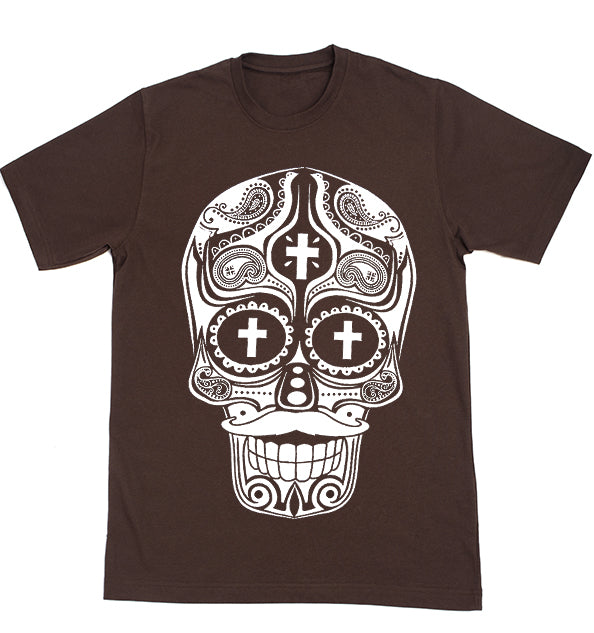 Sugar Skull with Mustache Men's T-Shirt
