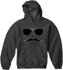 Sunglasses Mustache Adult Hoodie
