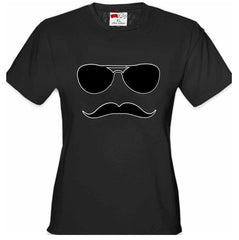 Sunglasses Mustache Girl's T-Shirt
