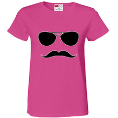 Sunglasses Mustache Girl's T-Shirt