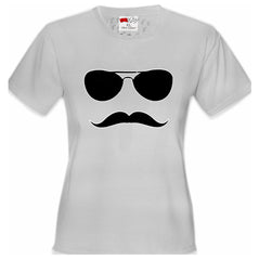 Sunglasses Mustache Girl's T-Shirt