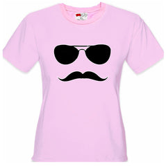 Sunglasses Mustache Girl's T-Shirt