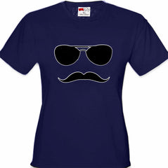Sunglasses Mustache Girl's T-Shirt