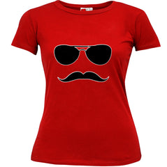 Sunglasses Mustache Girl's T-Shirt