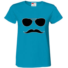 Sunglasses Mustache Girl's T-Shirt