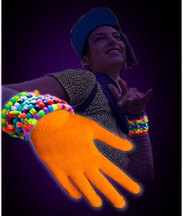 Super Glow Reactive Rave Gloves (Glows Under Black Light)