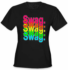 Swag Multi-Color Neon Girl's T-Shirt