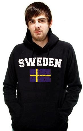 Sweden Vintage Flag International Hoodie