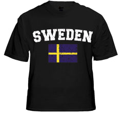 Sweden Vintage Flag International Mens T-Shirt