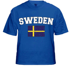 Sweden Vintage Flag International Mens T-Shirt