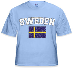 Sweden Vintage Flag International Mens T-Shirt