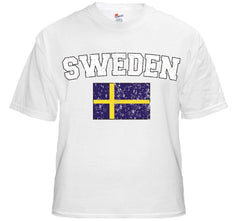 Sweden Vintage Flag International Mens T-Shirt