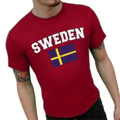 Sweden Vintage Flag International Mens T-Shirt