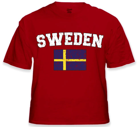 Sweden Vintage Flag International Mens T-Shirt