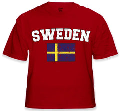 Sweden Vintage Flag International Mens T-Shirt