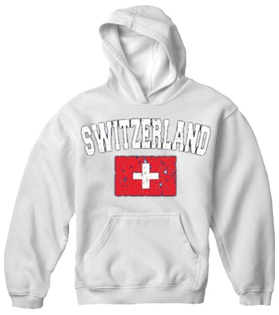 Switzerland Vintage Flag International Hoodie