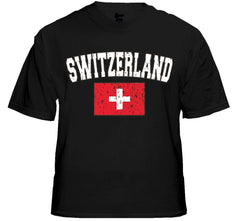 Switzerland Vintage Flag International Mens T-Shirt