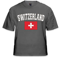 Switzerland Vintage Flag International Mens T-Shirt