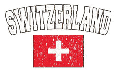 Switzerland Vintage Flag International Mens T-Shirt