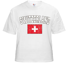 Switzerland Vintage Flag International Mens T-Shirt