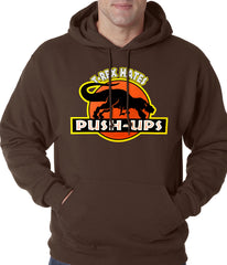 T-Rex Hates Pushups Funny Adult Hoodie