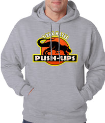 T-Rex Hates Pushups Funny Adult Hoodie