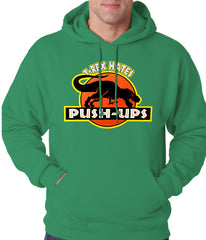 T-Rex Hates Pushups Funny Adult Hoodie