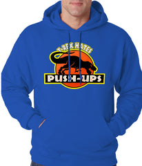 T-Rex Hates Pushups Funny Adult Hoodie