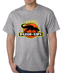 T-Rex Hates Pushups Funny Mens T-shirt