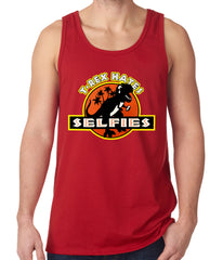 T-Rex Hates Selfies Funny Tank Top