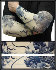 Tattoo Sleeves - Dragon of China Temporary Tattoo Sleeves (Pair)