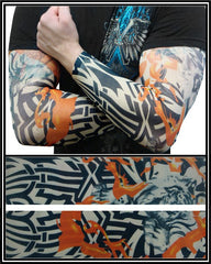 Tattoo Sleeves - Inferno Tribal Temporary Tattoo Sleeves (Pair)